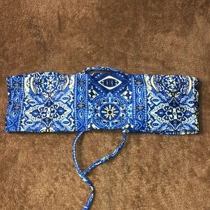 Lace up bandeau bikini top